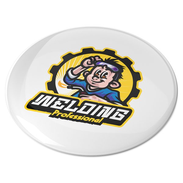 Round domed sticker