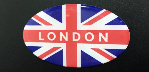 union jack design 3d domed fridge magnet